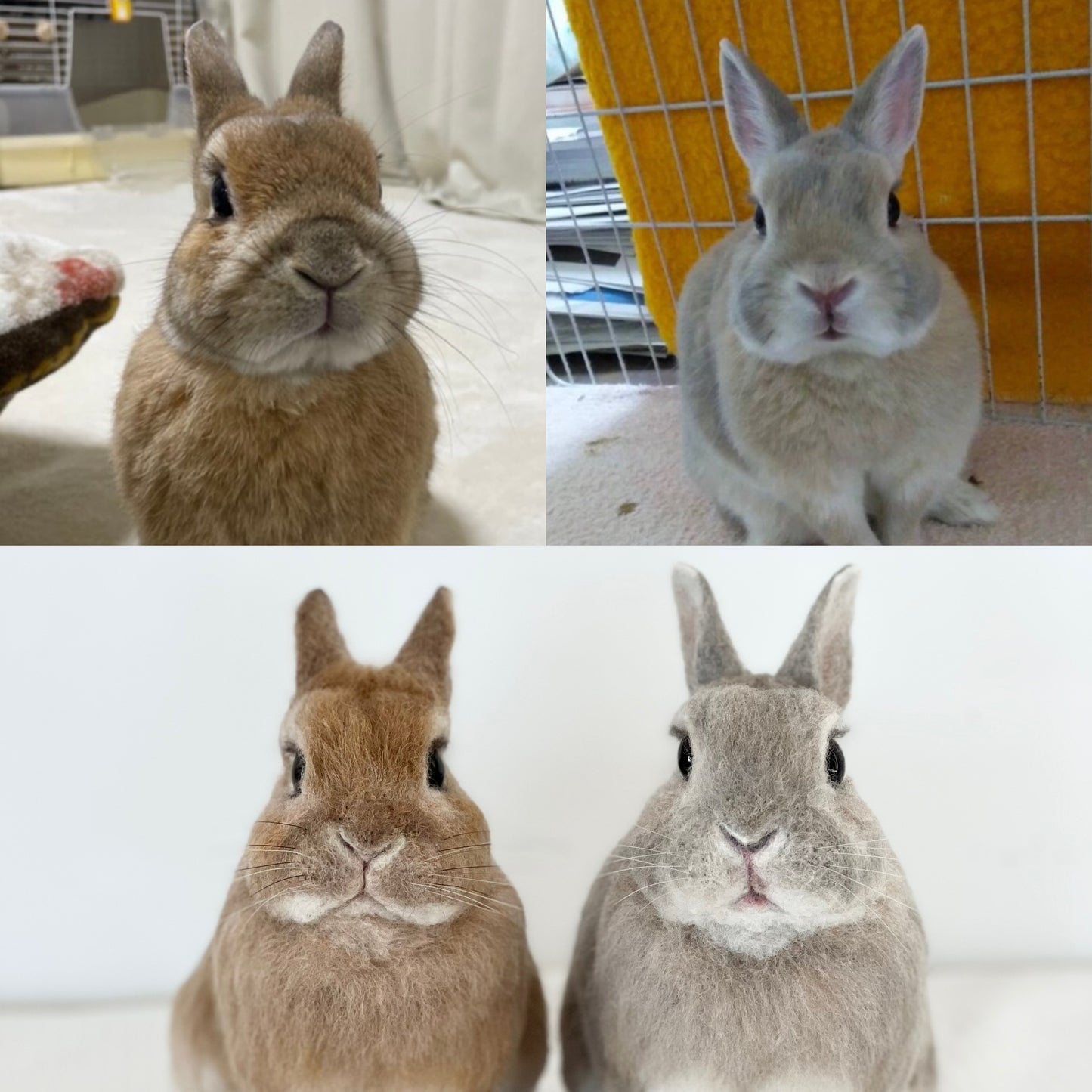 【M】Custom Needle Felted Rabbit, Custom Felt Rabbit, Pet Portrait, Needle Felted Animals, Pet Memorial, Rabbit Lover Gift