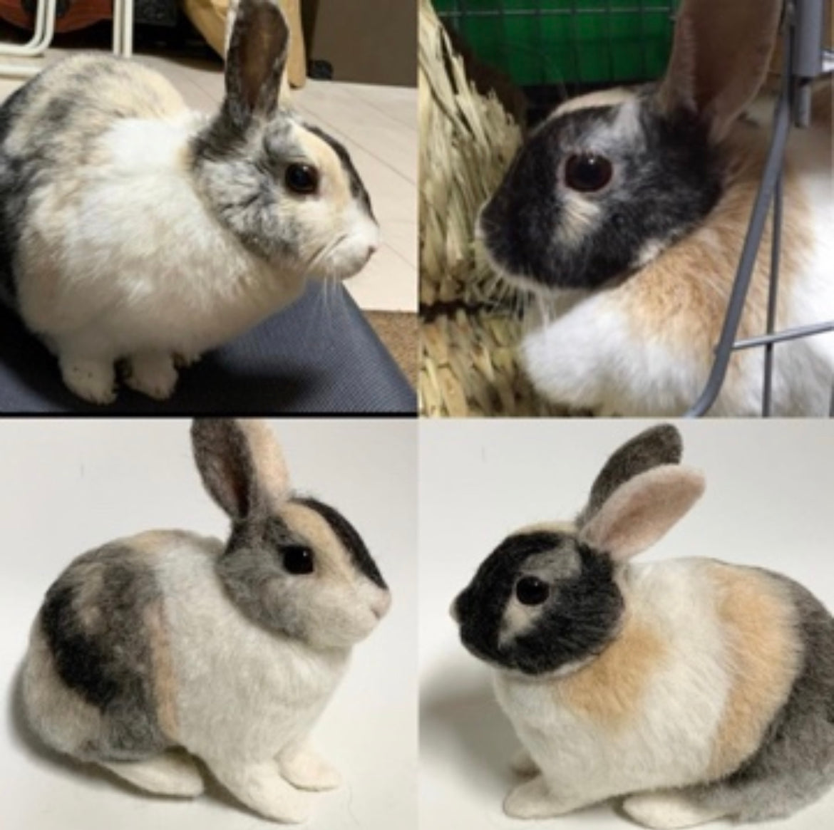 【LL】Custom Needle Felted Rabbit, Custom Felt Rabbit, Pet Portrait, Needle Felted Animals, Pet Memorial, Rabbit Lover Gift
