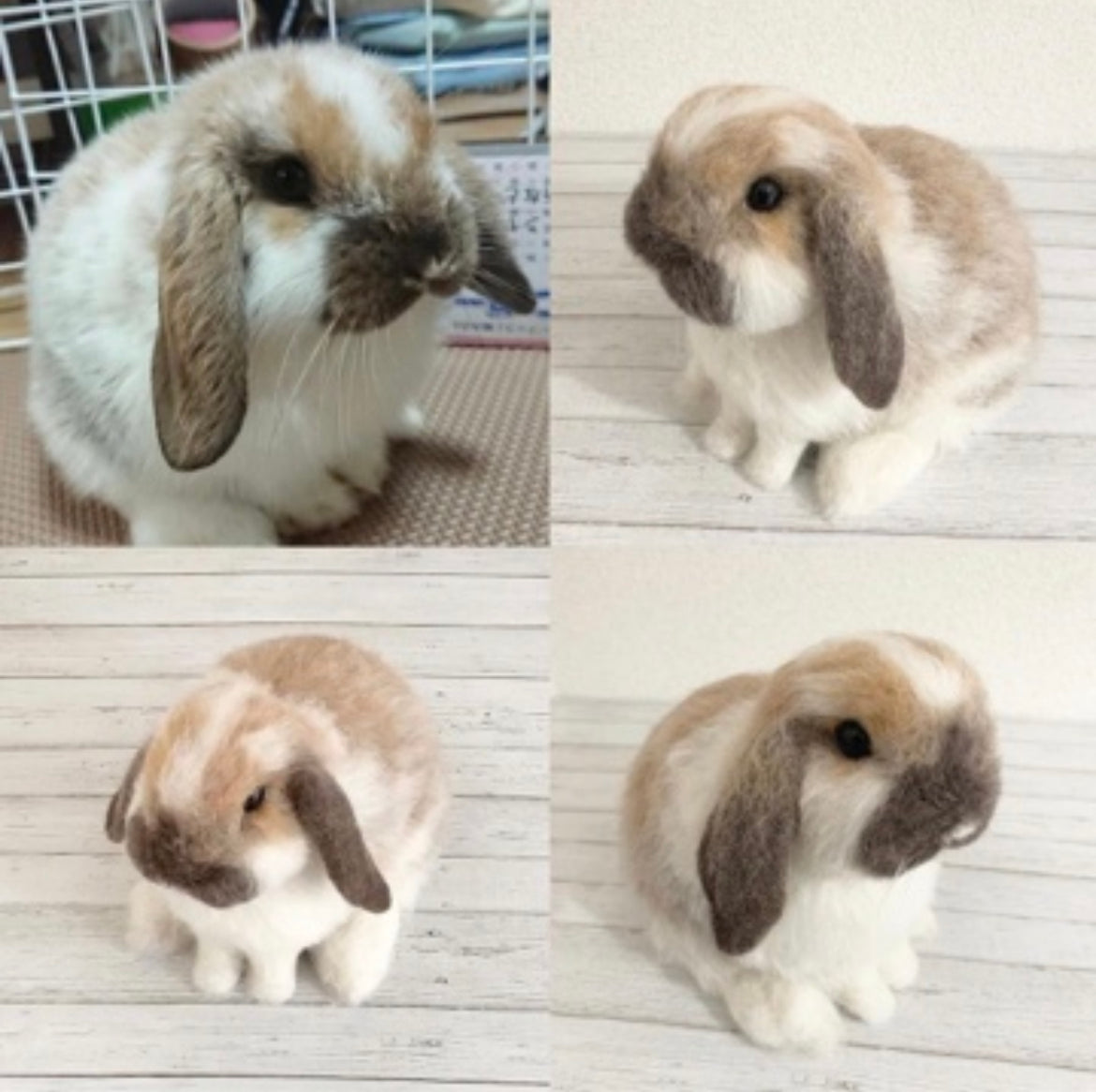 【M】Custom Needle Felted Rabbit, Custom Felt Rabbit, Pet Portrait, Needle Felted Animals, Pet Memorial, Rabbit Lover Gift