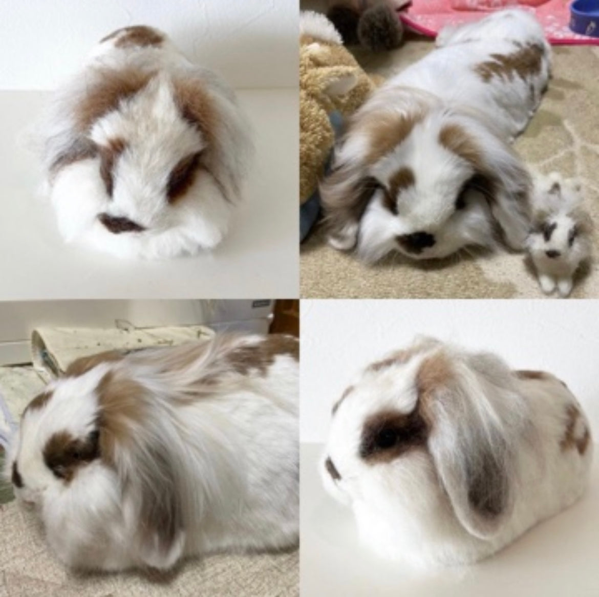 【XL】Custom Needle Felted Rabbit, Custom Felt Rabbit, Pet Portrait, Needle Felted Animals, Pet Memorial, Rabbit Lover Gift
