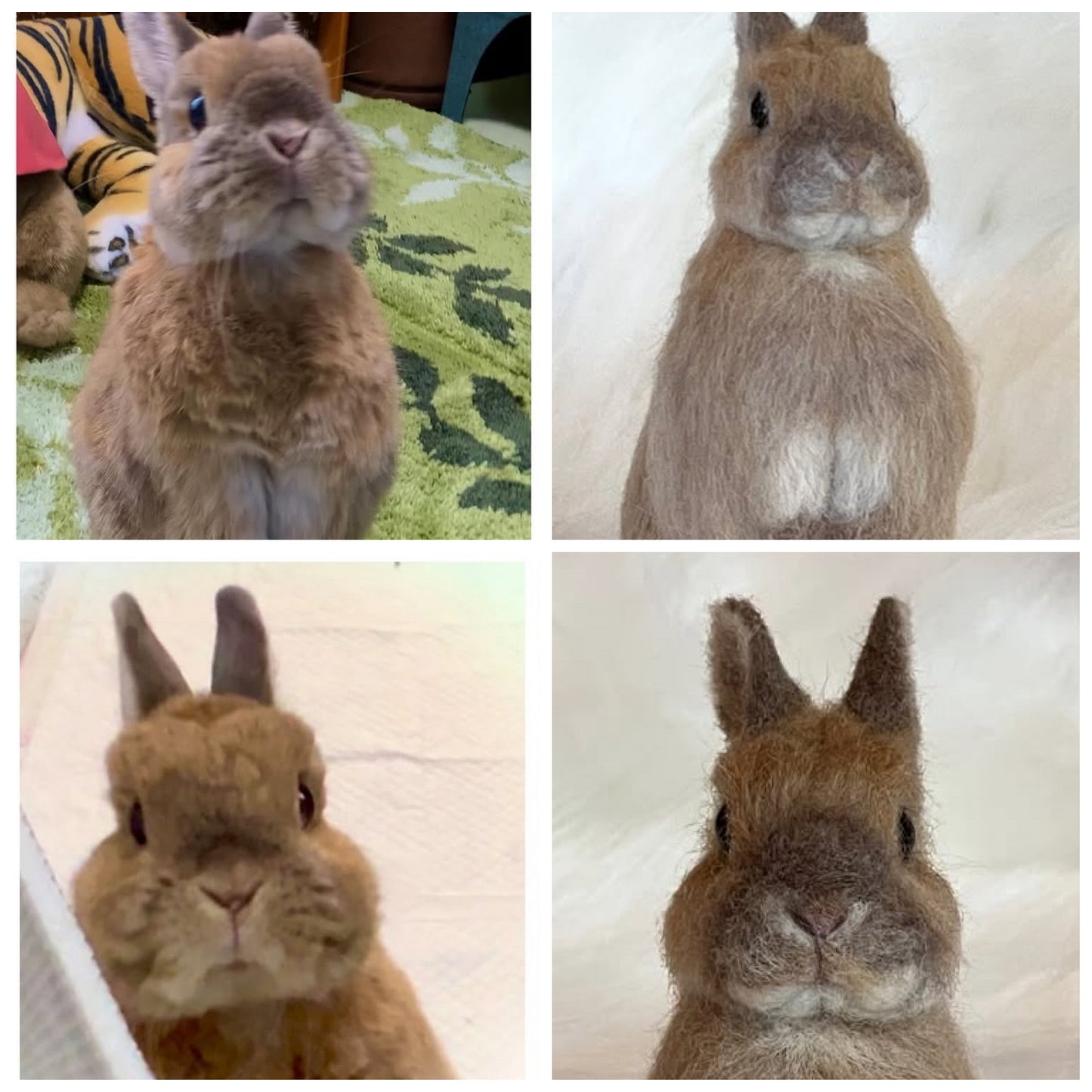 【SS】Custom Needle Felted Rabbit, Custom Felt Rabbit, Pet Portrait, Needle Felted Animals, Pet Memorial, Rabbit Lover Gift