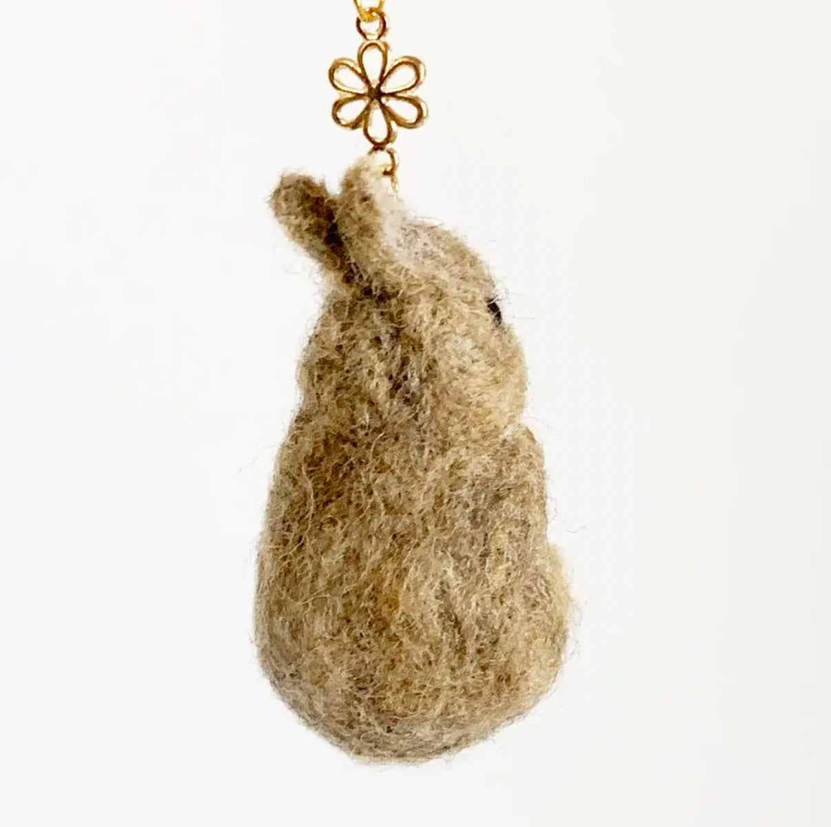 Wool Felt Bunny Bag Charm – Mini Baby Size, Customizable – Keychain / Strap / Ornament